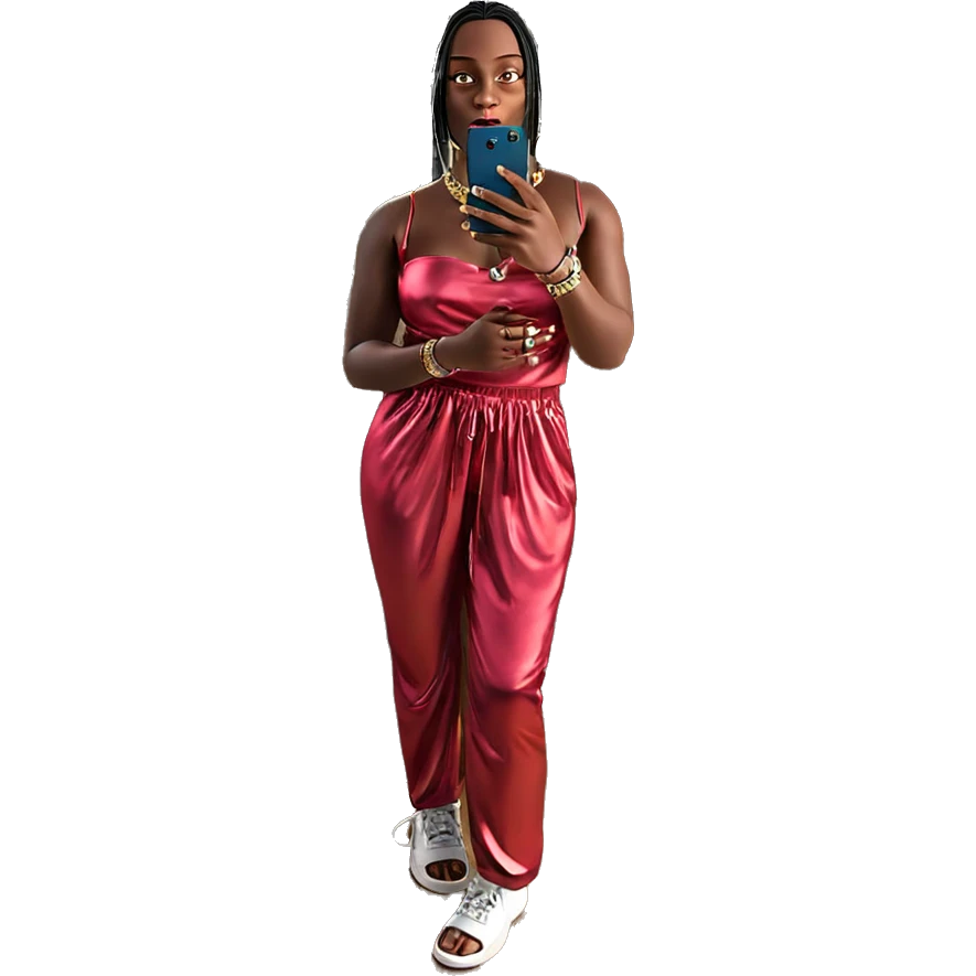 selfie with jewelry reflection emoji