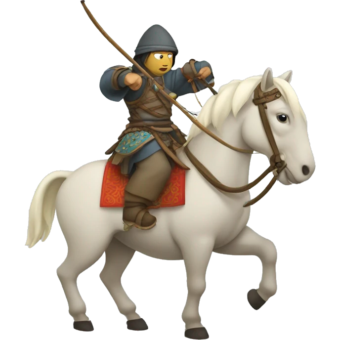 Mongol archer on horseback emoji