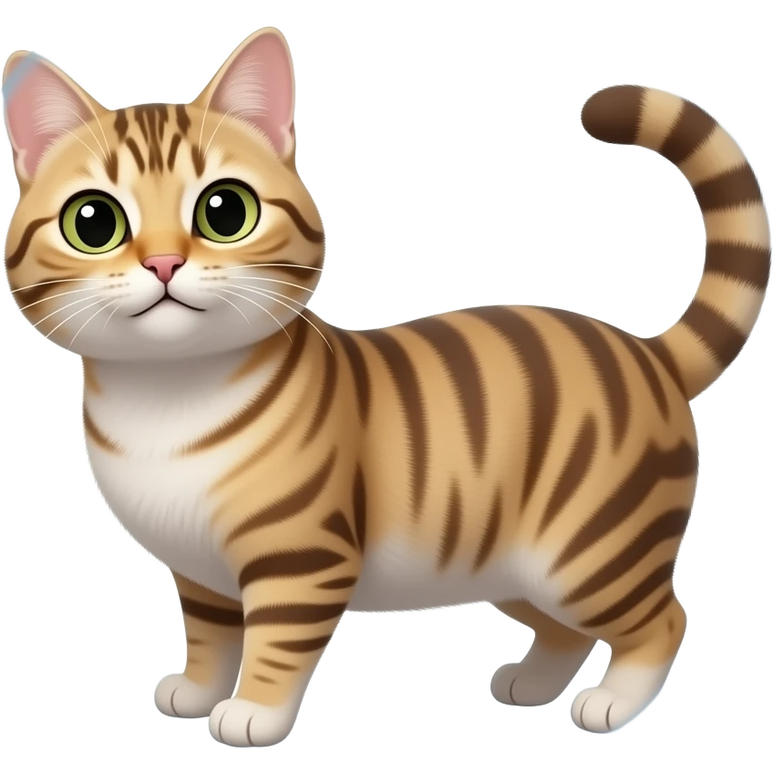 cat with fisheye lens effect in emoji style emoji