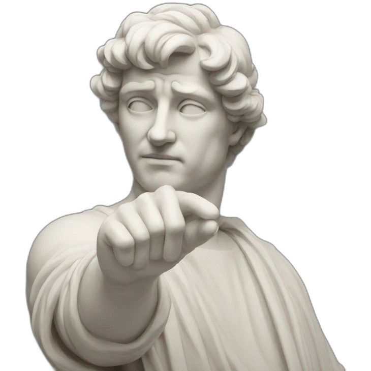 italian statue doing pinched fingers emoji