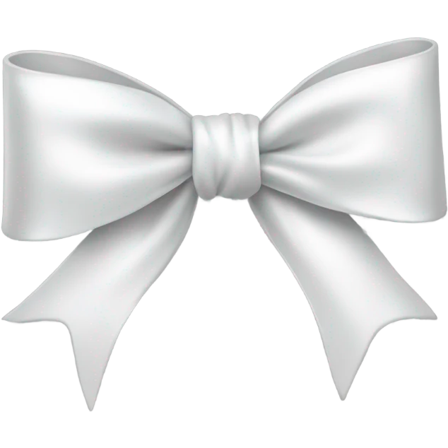 white satin bow emoji