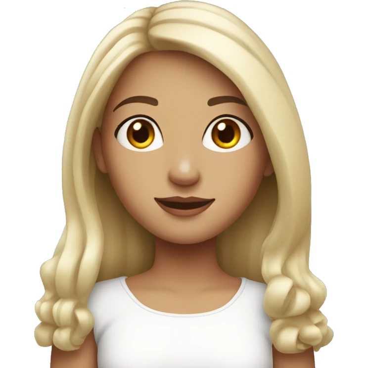 pretty girl with white iPad emoji