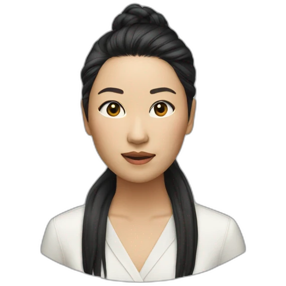 Celine Song Director Asian alone head woman emoji