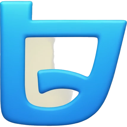 Create the letter A on top of the blue square emoji