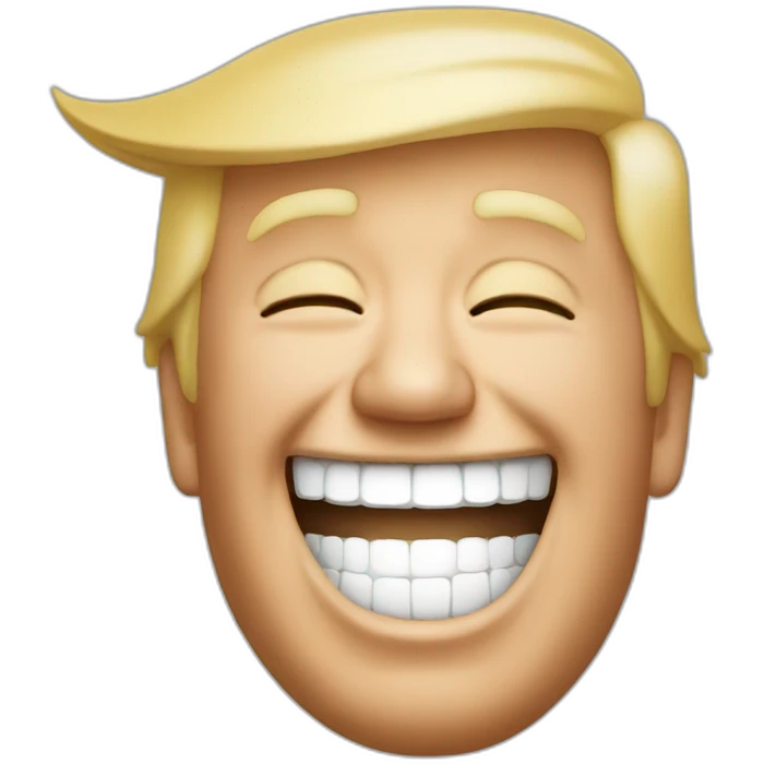 donald trump laughing with tears emoji