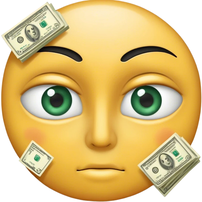 money sighn eyes on face emoji