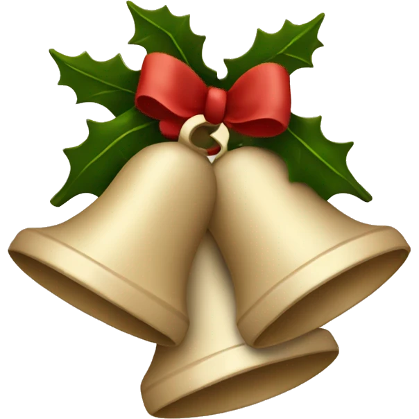 2 beige Christmas bells emoji