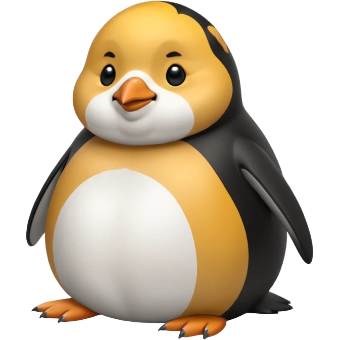 make a fat dog sitting on a large penguin emoji