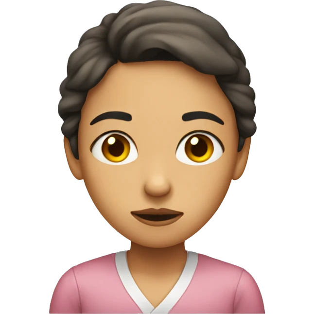 judgmental face girl emoji