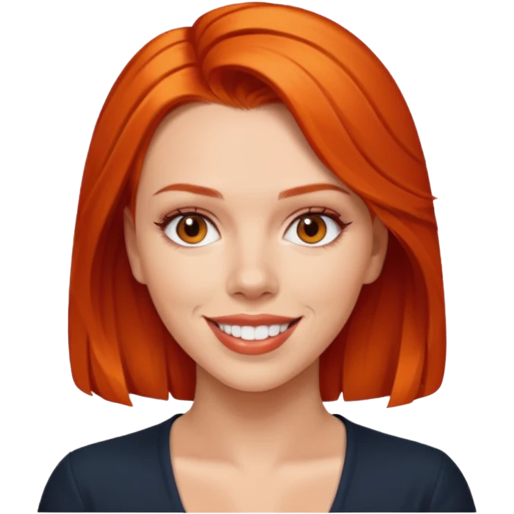 scarlett johansson, orange red emoji