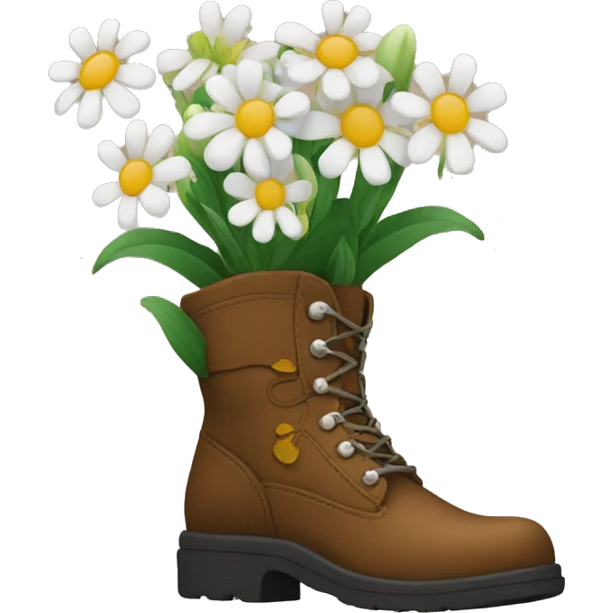 flowers in a boot emoji