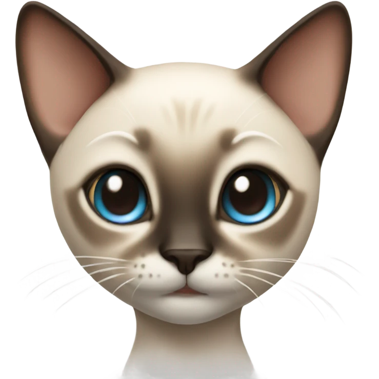 Siamese cat with smile emoji