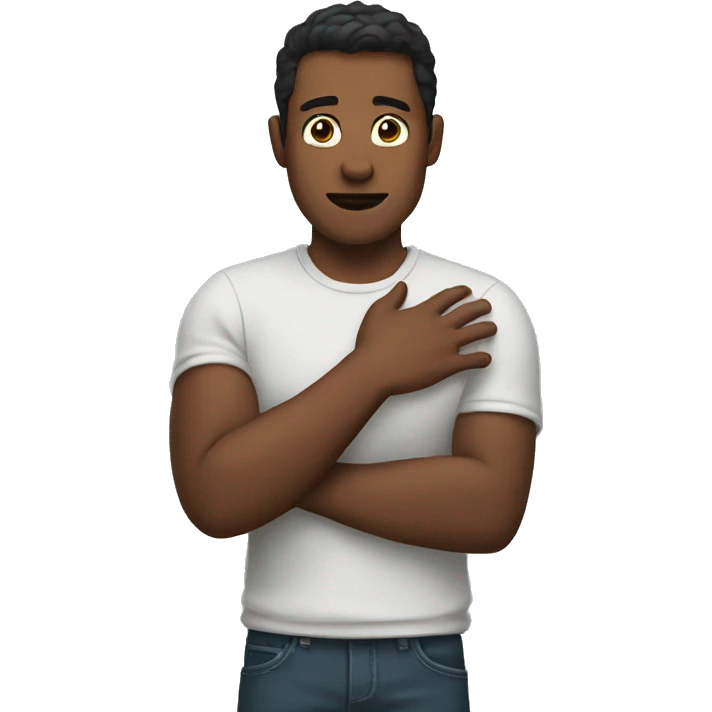 man grabbing his chest emoji