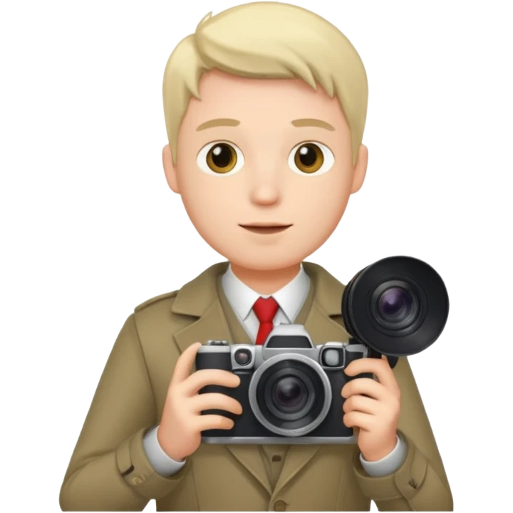 man with Camera, different outfits. emoji