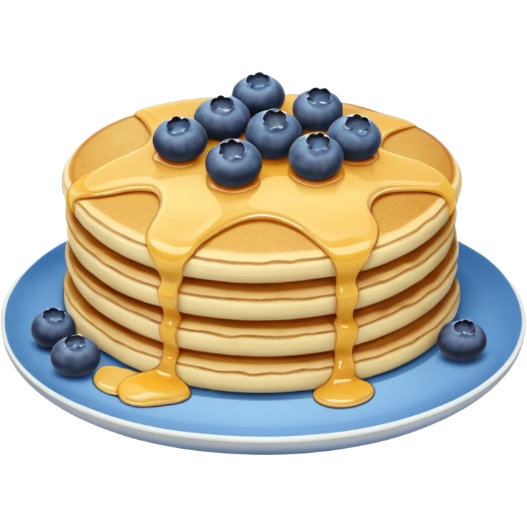 Pancake topped with blueberries emoji