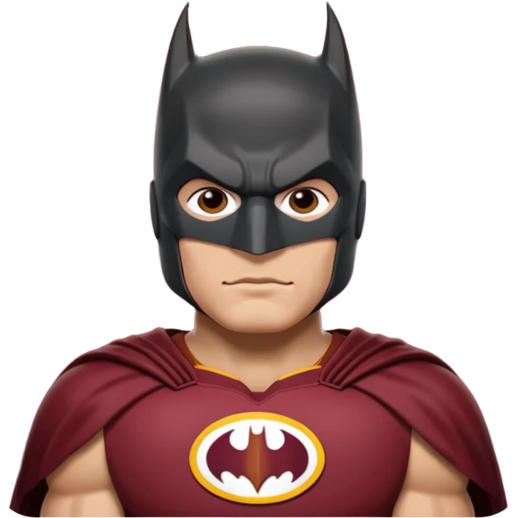 Batman with the redskins uniform emoji