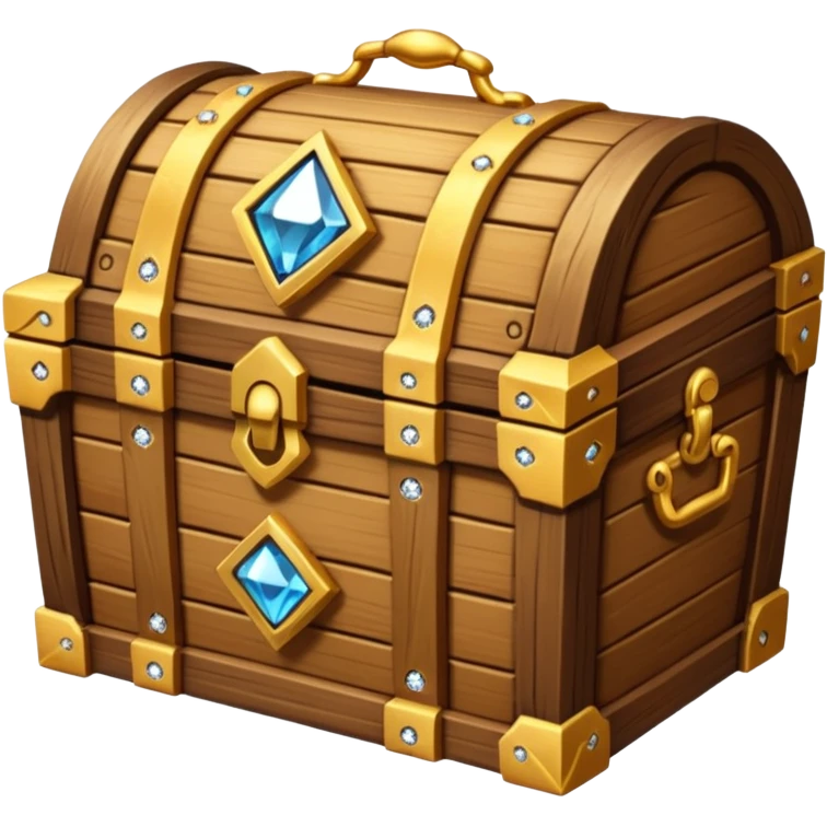 treasure chest with diamonds in it emoji