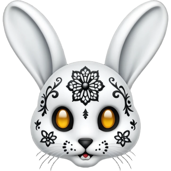 oreille de lapin tête de mort emoji