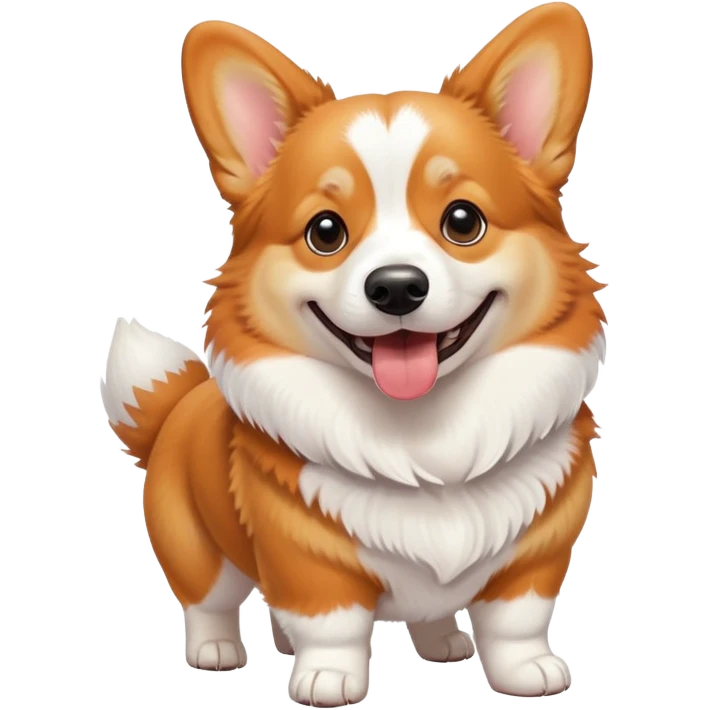 happy corgi dog with short legs emoji