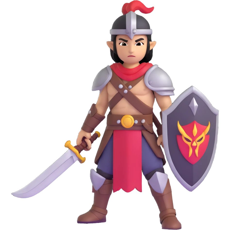 Heroic fantasy warrior avatar emoji