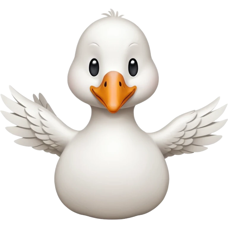 art style drawing of a white goose character giving a thumbs down emoji