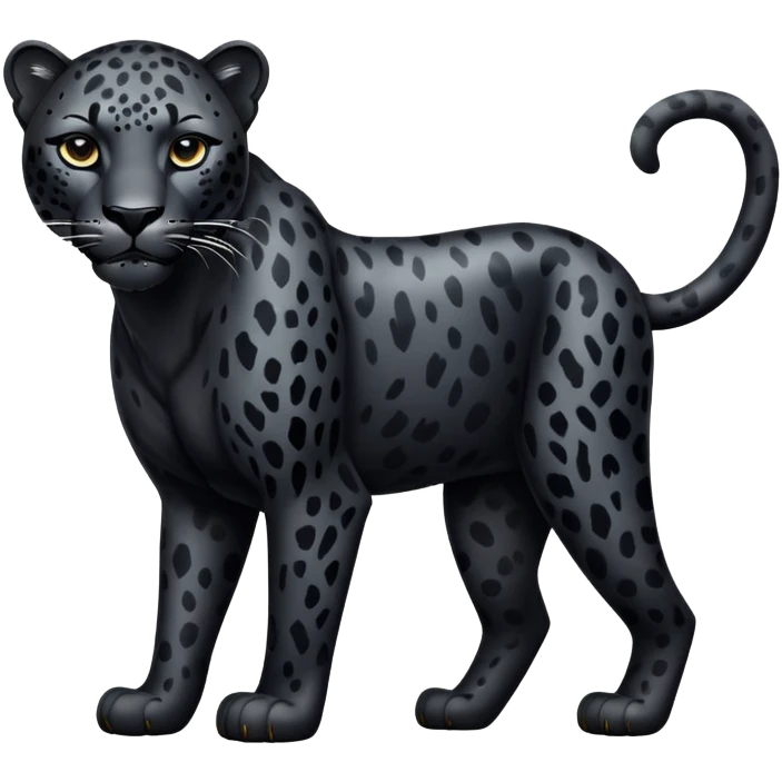 Black Leopard with black spots  emoji