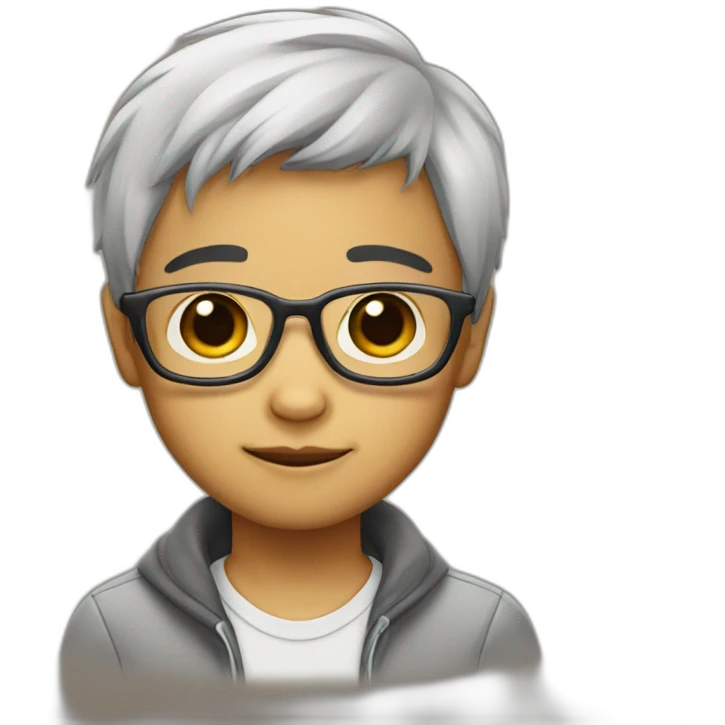chinchi boy with glasses emoji
