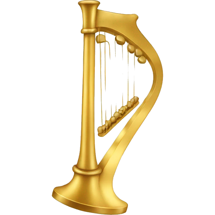 Gold lyre emoji