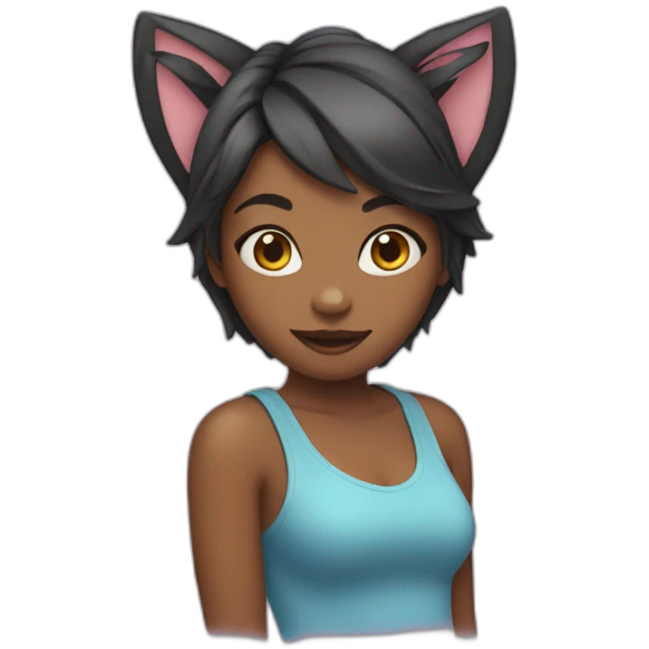 girl with cat ears emoji