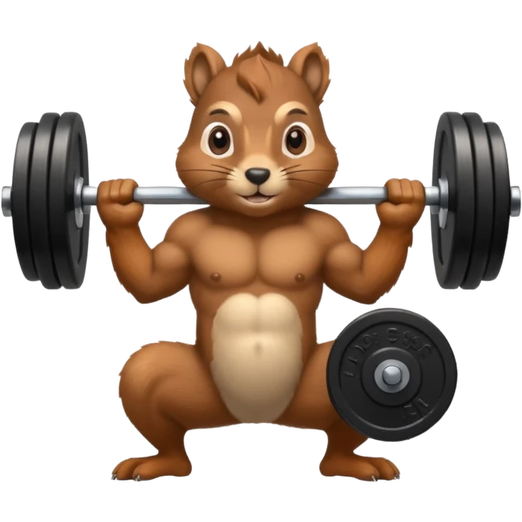 Squirrel Work out emoji