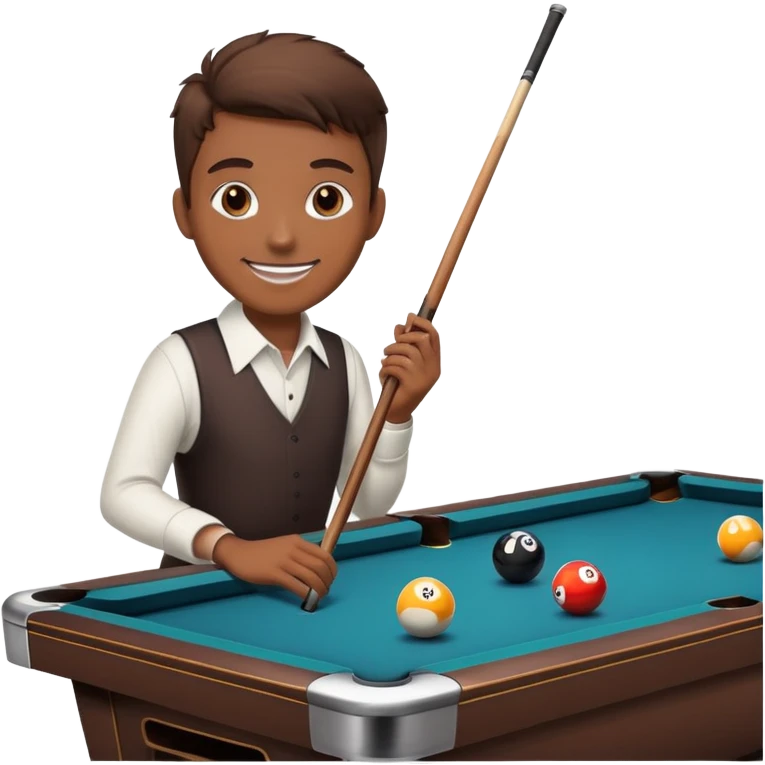 Beating someone in billiards emoji