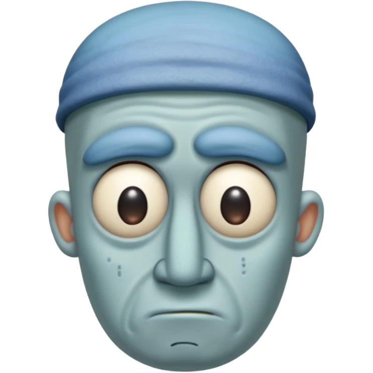 Squidward from spongebob is moody emoji