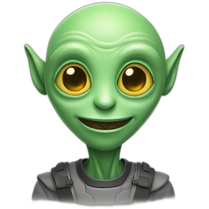 friendly alien emoji
