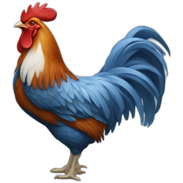 rooster french blue  emoji