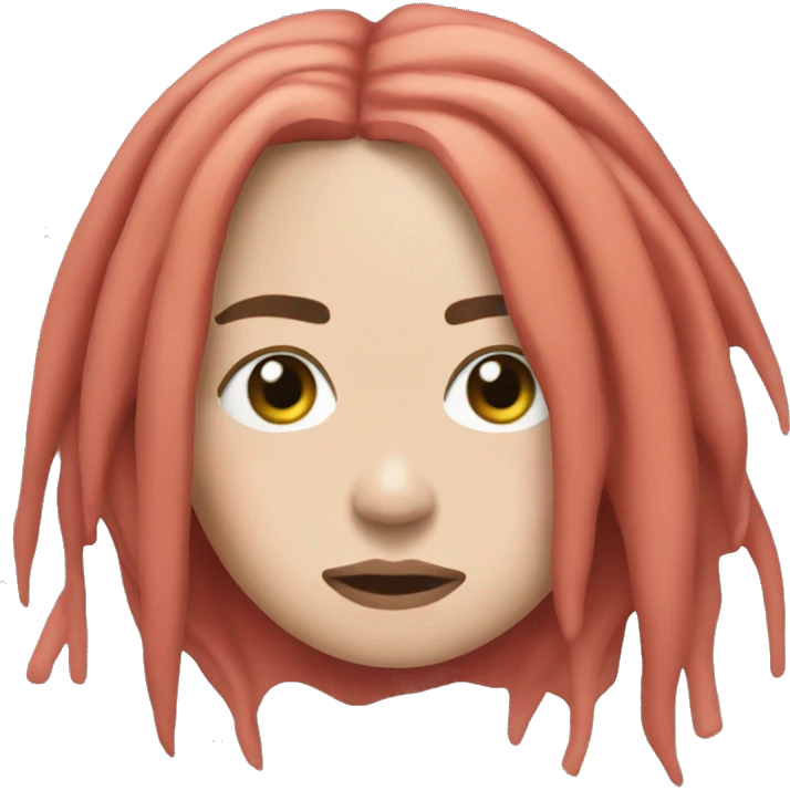 Billie Eilish red roots emoji