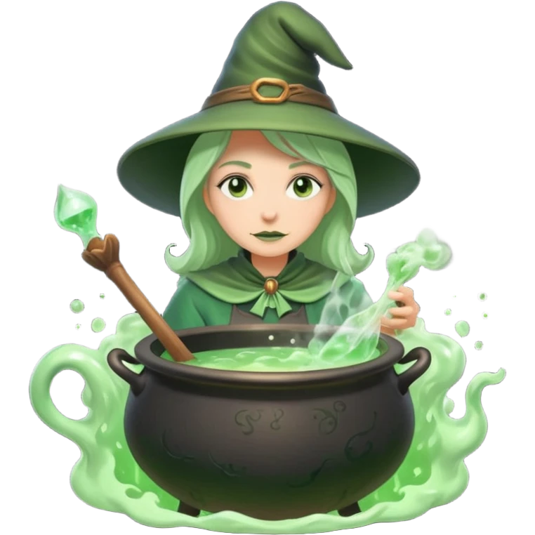 green witch cooking potion emoji