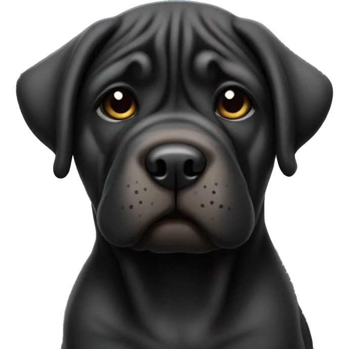 black shar pei girl with an arrogant look emoji
