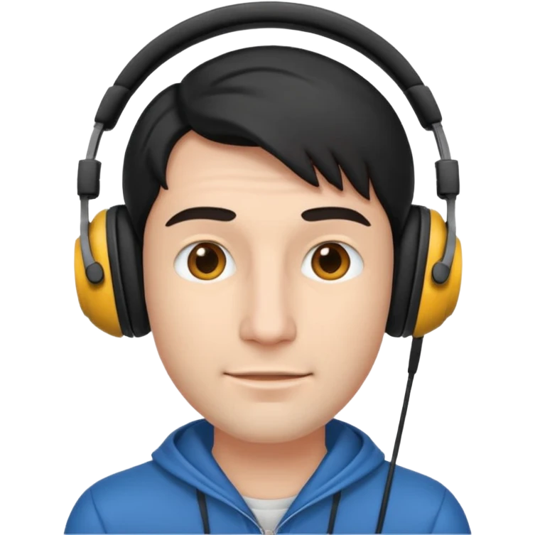 Man with over-ear headphones emoji