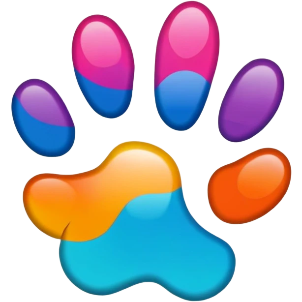colored puppy paw print emoji