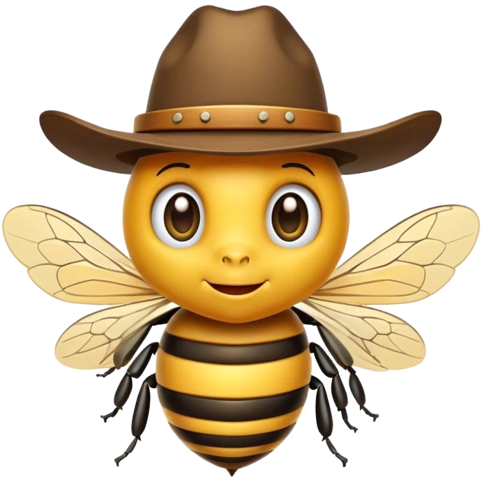 Bee with cowboy hat emoji