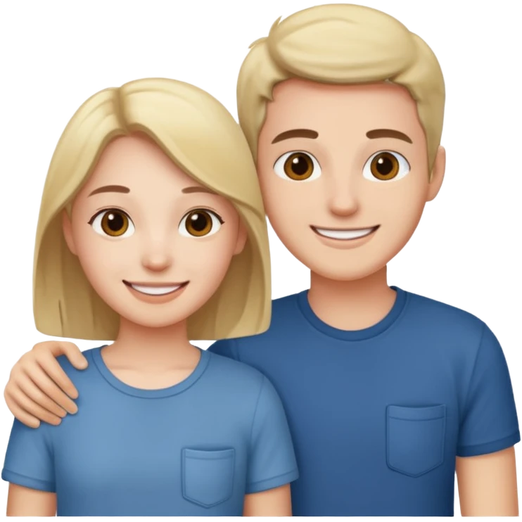 two friends happy to meet each other emoji