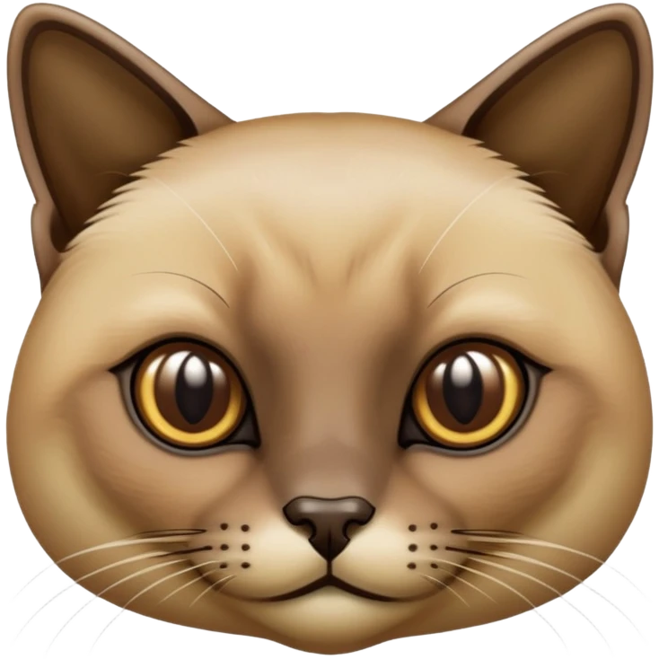 Tonkinese Cat brown seal mink emoji