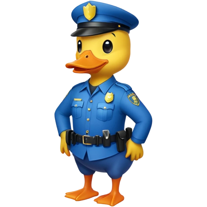 Police duck full body emoji