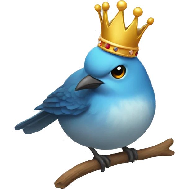 bird with crown on it emoji