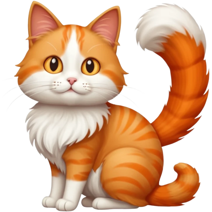 Cat with the longest tail emoji