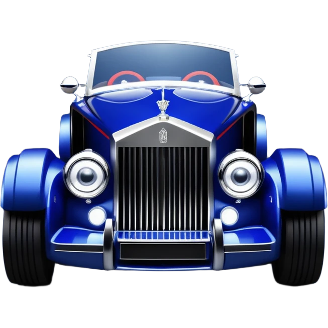  Shining Darth Vader themed 1934 style Rolls Royce scary Halloween monster rc car racing roadster dark blue futuristic headlights  emoji