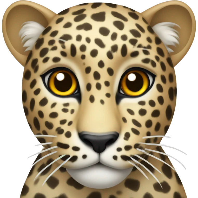 Leopard with a white bow  emoji