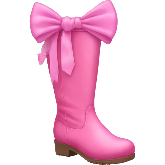 pink boots with pink bows  emoji