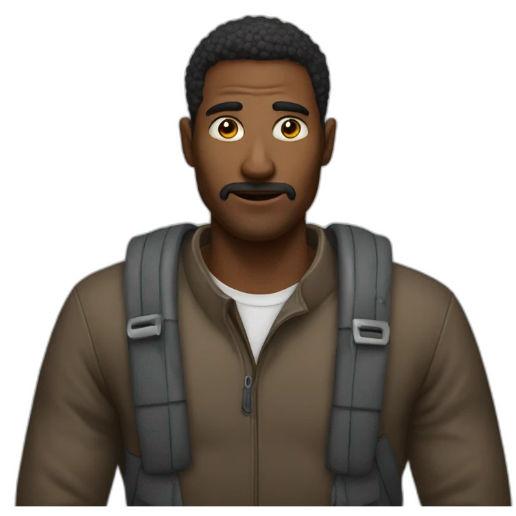 Man saying i am poor emoji