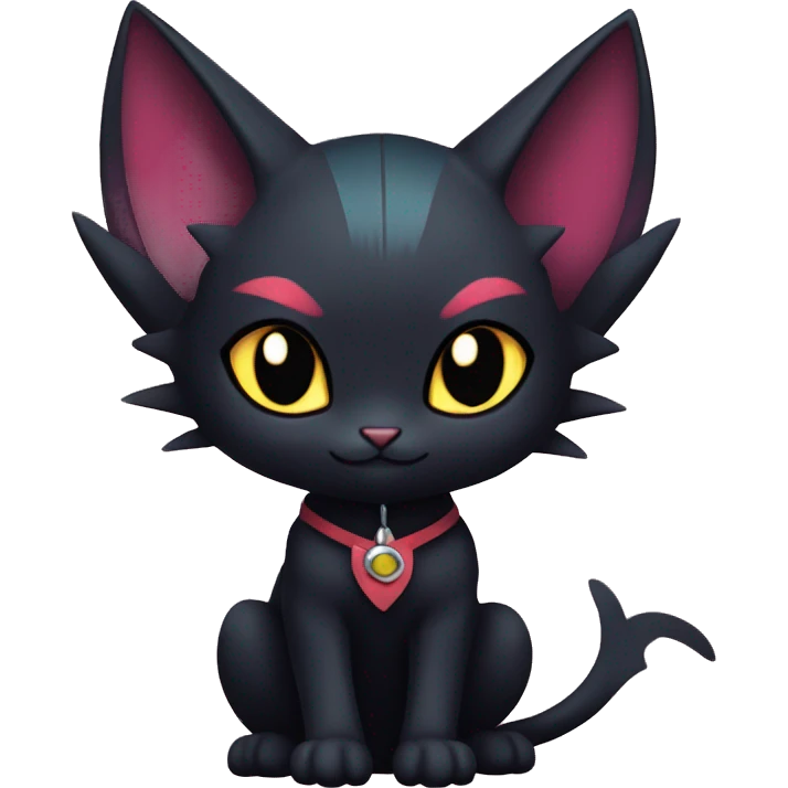 Cool Cute Edgy Black Dark Chibi Cat-Noibat-Noivern-Litten-Fakémon-hybrid emoji